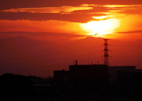 鉄塔の夕景