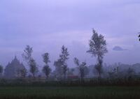 プラオサン遺跡の夜明け