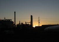 夕陽が作るシルエット