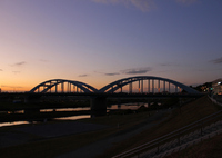 丸子橋の日没