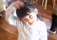 髪を結んだよ！