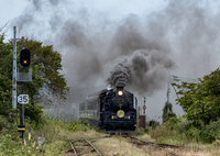 徐行区間でも煙モクモク