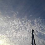 電柱と鱗雲（9月25日）