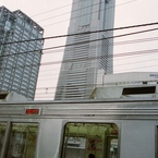 東横線とランドマークタワー
