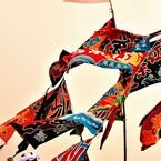 ふるさとの夏祭6　大漁旗２　泊漁港