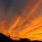 夕日に染まる雲（10月12日）