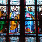 プラハの教会のステンドグラス