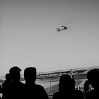 空港にて