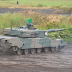 90式戦車の走行