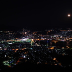 夜景×月