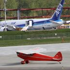 Small red ship w/ 787-8 for ANA