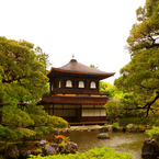 雨の銀閣寺
