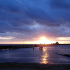 Pier（桟橋）への日没