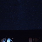 山小屋からの夜空