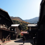 宿場町の穏やかな朝