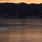 夕焼けと御神渡り　２