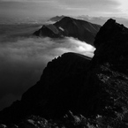後立山連峰　暮色