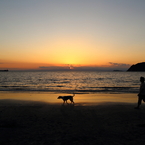 逗子海岸の夕景