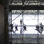 空港で