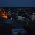 夜明けの町並み