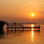 笠戸島～はなぐり海水浴場の夕日