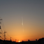 昨日の夕日