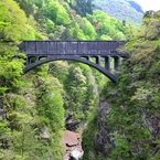 【新緑の黒部峡谷】美しき水の橋