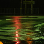 雨と道路。。