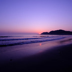 Sunset in the coastline.