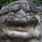 八幡神社　狛犬　阿
