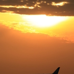 熊本空港 夕日