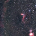 光害地で撮る天体 - バーナードループ～三ツ星～小三つ星