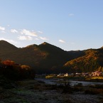 山の朝焼け