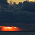 冬の播磨灘に沈む夕日６