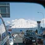 ミラーに写ったMt.Fuji