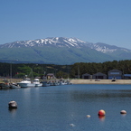 潮風と鳥海山