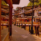 Ginzan in twilight...