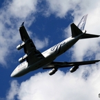 出発　SKY TEAM 747-400 