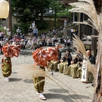 五箇山・麦屋まつり　地主神社奉納「麦屋節」　四つ竹節