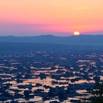 砺波平野散居村夕景　第2ステージ　日没