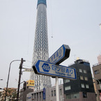 東京スカイツリー　信号待ちにて