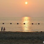 家族の夕景
