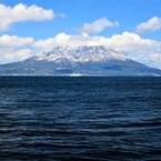 冠雪した桜島2