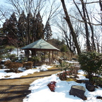 残雪の日本庭園4