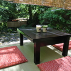 貴船の川床でお茶