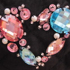 hand made♥ポーチのハートモチーフ