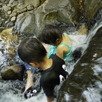 水浴び背中