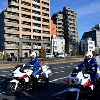 箱根駅伝　第1区　白バイ隊