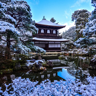 銀閣寺雪景色(自宅編集版)