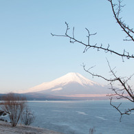 山中湖からのぞむ